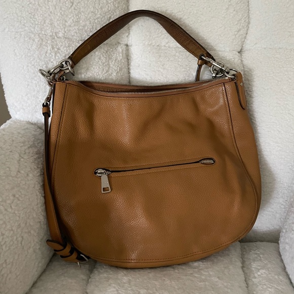Light Brown Chelsea Hobo Coach bag with detachable crossbody strap - Picture 1 of 9